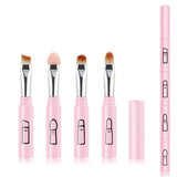 Mini 4-in-1 makeup brush, a multi-purpose, easy to carry out travel