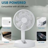 USB Foldable Fan with 4 Speeds