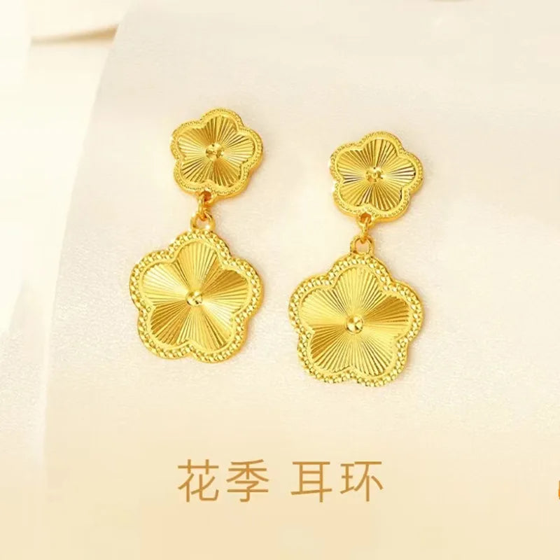 Fashion flower necklace  bracelet earrings set