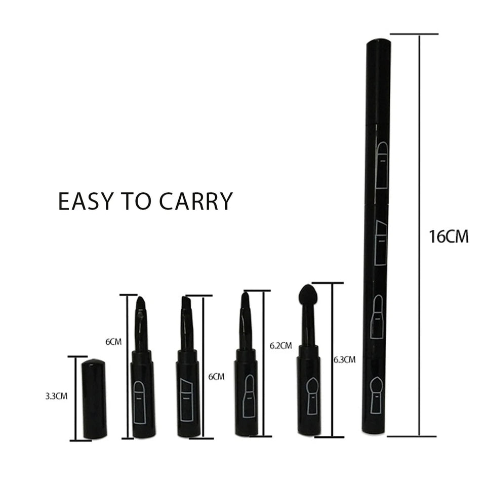 Mini 4-in-1 makeup brush, a multi-purpose, easy to carry out travel