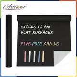 Whiteboard/Chalkboard Sticker Roll + 2 Markers/5 Chalks